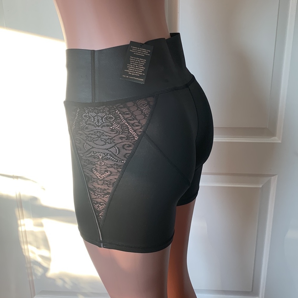 NWT‎ Kiki De Montparnasse Athleisure Lace Inset Biker Shorts - Picture 11 of 14
